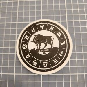 10/$10 Sticker Celestial Moon Black And White Moon Zodiac Taurus